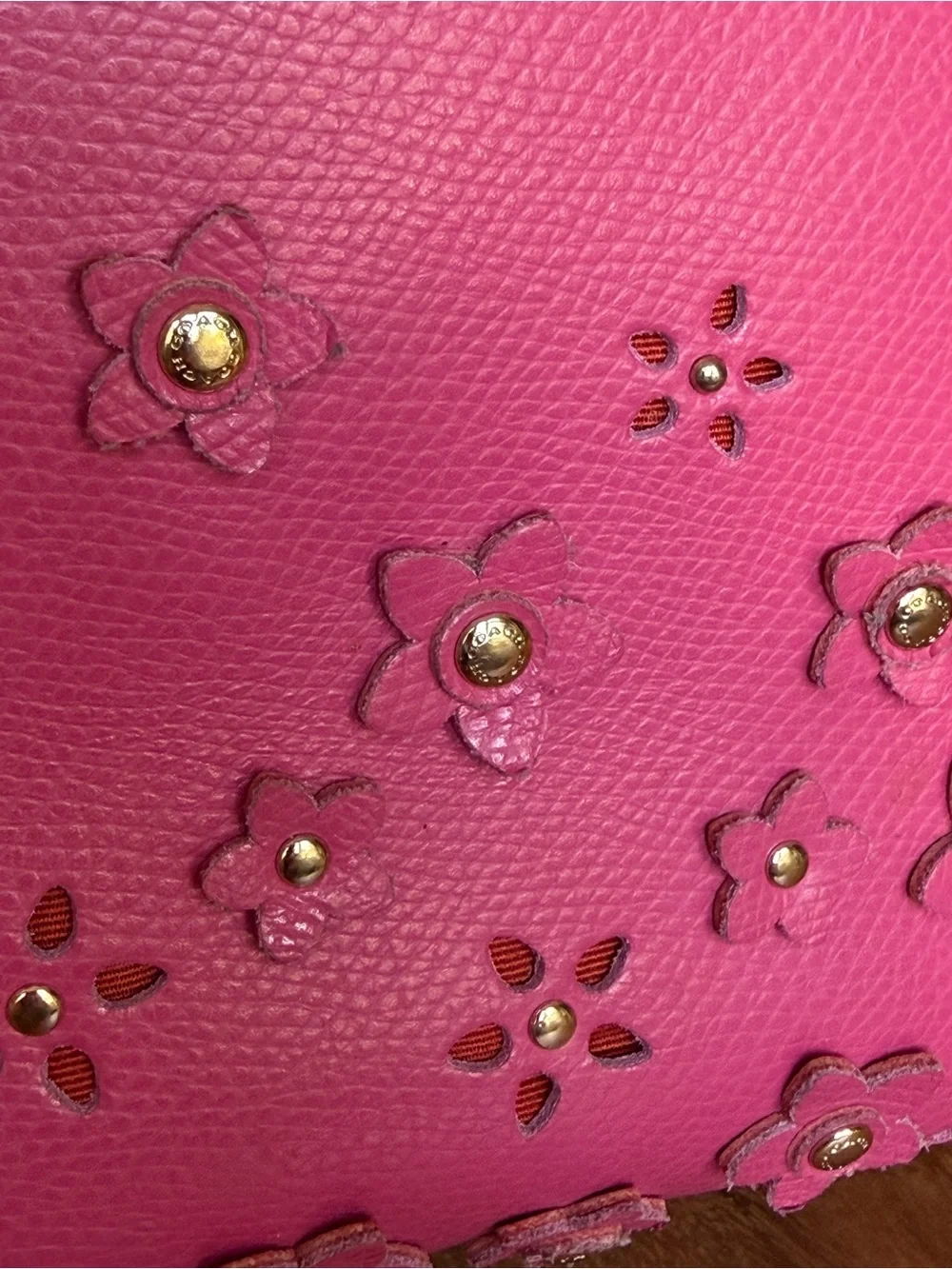 Coach Barbiecore HTF‎ Floral Appliqué Carryall Crossbody Dahlia Pink EUC